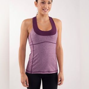 Lululemon Scoop Neck Tank in Heathered Plum